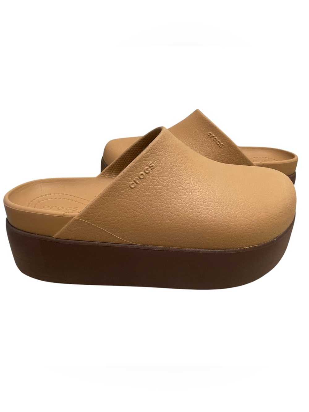 Crocs Dylan Platform Clog Women 9 Sepia Espresso Brown Platform Mules 209869-2EY